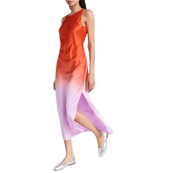 NEW Frame Dip Dyed Washable Silk Midi Dress Size XS